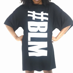 T-shirt en toile de coton à manches courtes et col rond pour femme, avec motif Black Lives Matter (BLM), poches intégrées, respirant, idéal pour l'été - Product Image 5