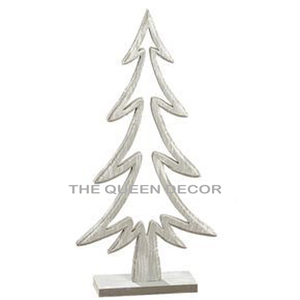 Premium Sets 3 Metal Modern <b>Tree</b> Ornament With Santa LED Lighting Reactive Glaze Christmas Winter Nordic Home Decor Accessories - Product Image 2