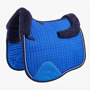 Tapis de selle tout usage bleu matelassé avec doublure en polaire, en polyester réglable, pour l'équitation - Product Image 3