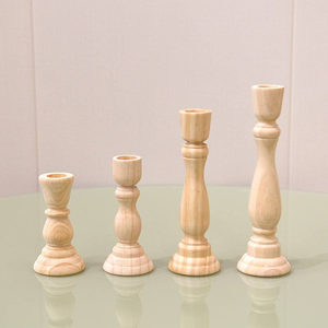 <b>Wooden</b> <b>Candlestick</b> Pine Wood Beech Wood <b>Candlestick</b> Holder for Wedding Party Camping Decoration Ornament - Product Image 5