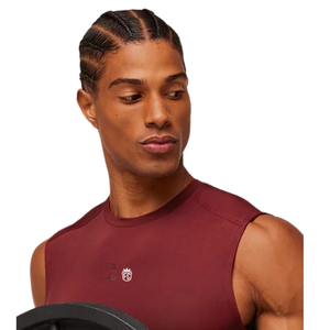 Camiseta Deportiva Roja Ajustada para Hombre, Ropa Deportiva y de Entrenamiento con Tela Transpirable y Elástica para Gimnasio - Product Image 6