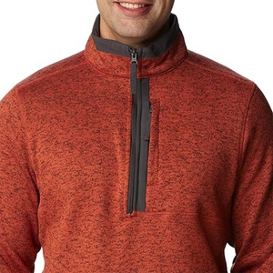 Pull-over de golf respirant pour homme avec logo personnalisé, col montant, col à revers, hauts d'hiver actifs, teint en pièce, délavé, 3D, 100% coton - Product Image 3