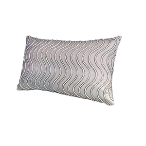 Modern Wave Embroidered Cushion Cover <b>Soft</b> Textured Fabric Decorative Lumbar Throw <b>Pillow</b> Case for Sofa LivingRoom Bedroom Decor - Product Image 1