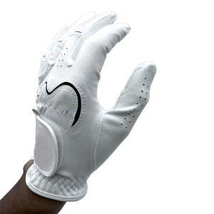 Gant de course en cuir blanc à doigts entiers avec fermeture auto-agrippante pour activités de plein air, antidérapant, universel, pour homme - Product Image 5