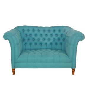 Sofá tapizado de madera para sala de estar, mueble de estilo europeo, reproducción antigua, Chesterfield - Product Image 1