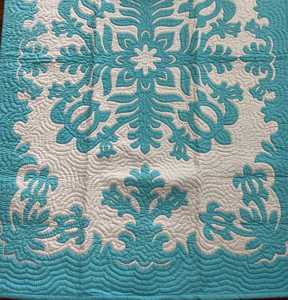 Designer Brow Color <b>Handmade</b> 100% Cotton Material Hawaiian <b>Quilts</b> Set For Home, Hotel Decoration Designer <b>Handmade</b> Bedsheets - Product Image 5