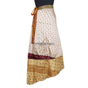 <b>Sarong</b> Reversible <b>Wrap</b> Skirt Vintage Sari Hippie Skirts Beach Wear Dresses Women Wear Vintage Silk Sari Long Length <b>Wrap</b> Around - Product Image 2