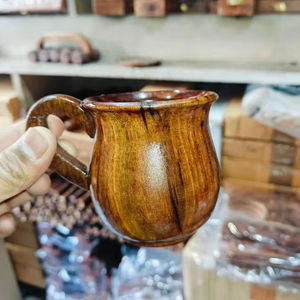 Mug à café en bois écologique ArtisanVibe - Tasse réutilisable à double paroi isolée pour boissons chaudes - Cadeau d'affaires - Product Image 4