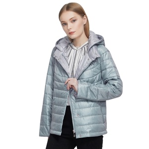 Chaqueta acolchada de invierno de último diseño para mujer, manga larga, cremallera, transpirable, impermeable, tejido de punto, estilo deportivo, OEM personalizable - Product Image 1