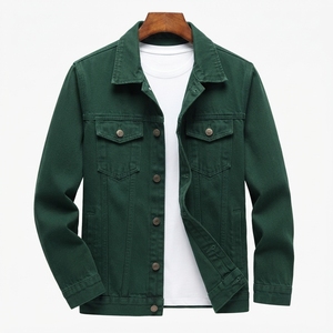 Chaqueta vaquera unisex al por mayor, estilo casual, con cremallera frontal, lavado claro desgastado, para primavera, personalizada OEM ODM, marca privada - Product Image 1