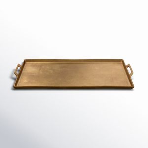 Plateau rond décoratif en laiton avec poignée, prix de gros, pour la décoration intérieure moderne et le service, élégant et raffiné pour la salle à manger et la table - Product Image 2