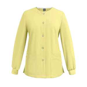 Unisex Casual Long-Sleeved Woven Gradient Cardigan Top <b>Set</b> Nursing Work Clothes Neck Jacket <b>Doctors</b> Breathable Scrub Uniform - Product Image 5