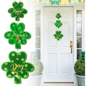 Guirnalda Grande de Madera de 10 x 33.5 Pulgadas para el Día de San Patricio, Decoración de Pared para la Puerta Principal, Decoración Festiva para el Día de San Patricio - Product Image 1