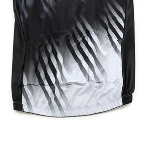 Maillot de cyclisme pour hommes à manches courtes, rayé noir et blanc, respirant, haut de sport - Product Image 4