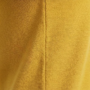 Polo en tricot à manches courtes jaune moutarde pour homme avec fermeture éclair, design uni décontracté, coupe classique - Product Image 5