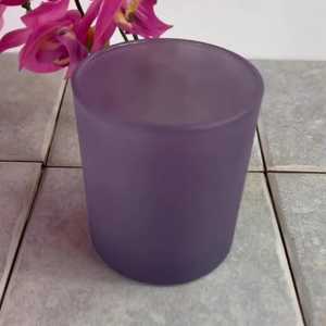 Pot à bougie en verre givré de qualité supérieure avec couvercle en bois, récipient pour bougie parfumée, décoration d'intérieur, cadeau, porte-bougie, logo personnalisé - Product Image 1