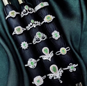 เพชรแฟนซีสีเขียวทรงลูกแพร์ เพชรเพาะเลี้ยงในห้องปฏิบัติการ เพชรหลากหลายรูปทรง ขายส่งเพชร IGI ทรงลูกแพร์ เหมาะสำหรับทำแหวน - Product Image 2