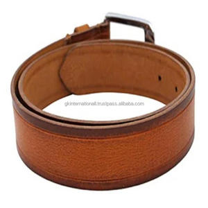 Custom made <b>Tan</b> Textured <b>leather</b> casual <b>belt</b> for men with stylish nickel plated brass pin buckle Dress <b>belt</b> for unisex - Product Image 3