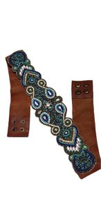 Ceinture décorative brodée avec des motifs artisanaux colorés pour le style des saris, des lehengas et des kurtis - Product Image 5