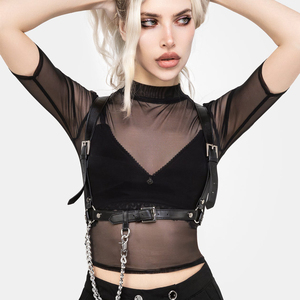 Camiseta de malla de lujo para mujer, ajustada, casual, de cuello redondo, transpirable, 100% algodón, personalizada, de manga corta - Product Image 4