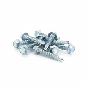 สกรูเจาะยึดหัวหกเหลี่ยมแบบขันด้วยมือ  ชุบสังกะสี  เหล็กกล้าคาร์บอน  ระดับ 4.8 6.8  เกลียวหยาบ  นิ้ว  PDC - Product Image 1