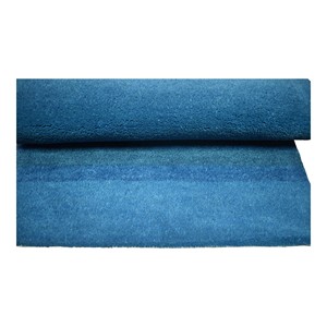 Tapis moderne en laine bleue tufté à la main, à poils ras, motif rayé 3D, pour salon, chambre et décoration d'hôtel - Product Image 6