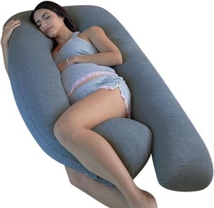 Almohada de Maternidad Multifuncional en Forma de U, de Algodón Puro, con Soporte Lumbar, para Dormir de Lado y Amamantar - Product Image 1