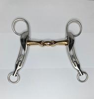 Bocado de Cobre de Alta Calidad con Doble Articulación, Tipo Losango, Estilo Islandés, Eslabón Ovalado, Logotipo Personalizado, Marca Privada, Personalizable, para Caballos, Equitación y Esquí