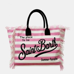 Bolsa de Lona Casual para Mujer, con Cierre de Cremallera, Capacidad de 20-35L, Estilo Europeo Americano, Bordado con Patrón de Letras - Product Image 3