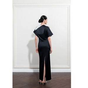 Faldas largas al por mayor para mujer MYRA SILK LONG SKIRT MISSION SATIN, faldas de seda rectas de longitud maxi con silueta sólida para mujer - Product Image 4