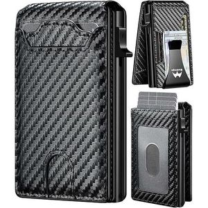 Cartera Minimalista Delgada para Hombre con Clip para Billetes Extraíble, Bloqueo RFID, Porta Tarjetas de Crédito para Bolsillo Frontal, Regalo Inteligente para Esposo o Hijo - Product Image 2