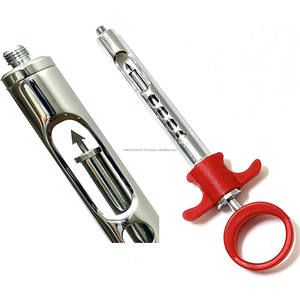 Jeringa Dental Autoaspirante de 1.8mL, de Acero Inoxidable con Anillo, Mango de Plástico Rojo, Instrumentos Quirúrgicos con Certificación CE ISO, Proveedor Mayorista - Product Image 1