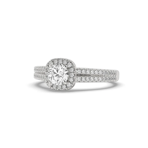 Anillo de Compromiso AJRETAIL para Mujer con Diamante Cultivado en Laboratorio de 1.13 Quilates, Color F, Claridad VVS, con Incrustaciones de Oro Blanco, Certificado de Lujo - Product Image 2