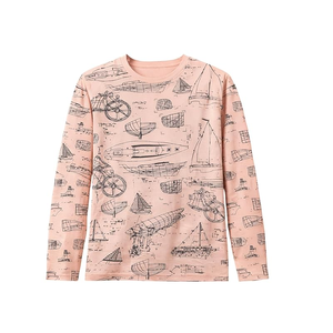 เสื้อยืดแขนยาวคอลเลคชั่นใหม่ ผ้าฝ้าย 100% สวมใส่สบาย เสื้อยืดผู้หญิงคอกลมทรงเข้ารูปลำลอง เสื้อยืดผู้ชายพิมพ์ลายออกแบบเองได้ - Product Image 5