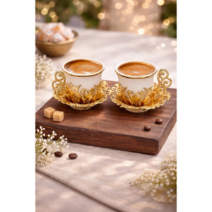 Value for money Metal Tea Coffee <b>Cup</b> and <b>Saucer</b> in Brass Gold Finished Best Quality Tabletop Serving Tea <b>Cup</b> and <b>Saucer</b> - Product Image 2