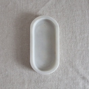 Plateau rond en marbre pour bijoux, organiseur de bijoux, plat décoratif en pierre, support pour bagues, boucles d'oreilles, bracelets, colliers, décoration de coiffeuse - Product Image 6