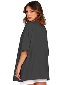Camisetas de moda para mujer, 100% algodón, estampadas con gráficos DTF, cuello redondo, camisetas de verano, holgadas, de manga corta. - Product Image 6