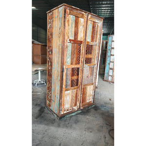 Armario de Madera Reciclada con Tallado Natural, 100% Madera Reciclada Sólida, Mueble Hecho a Mano - Product Image 4