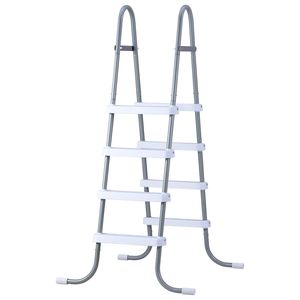 Scala a 4 gradini in acciaio a forma di A per piscina fuori terra, con capacità di carico di 300 libbre, per pareti alte 48 pollici, gradini di ingresso/uscita - Product Image 1