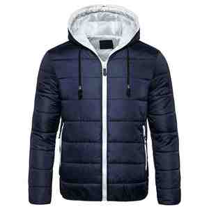 Veste matelassée en duvet d'oie ultralégère imperméable à col montant camouflage personnalisé pour hommes avec logo brodé - Product Image 1