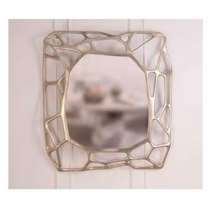 Miroir mural élégant de qualité supérieure avec cadre en métal, idéal pour la décoration de chambre et de salle de bain, vente en gros. - Product Image 3
