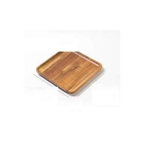 Bandeja de madera de acacia resistente y estable para servir comidas y bebidas - Product Image 2