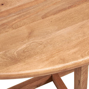 โต๊ะรับประทานอาหารทรงวงรีขอบโค้งมน ทำจากไม้เนื้อแข็งอะคาเซีย สไตล์นอร์ดิก โมเดิร์น คอนเทมโพรารี่  ตกแต่งผิวแบบธรรมชาติ เหมาะสำหรับใช้ในบ้านและร้านอาหาร - Product Image 6