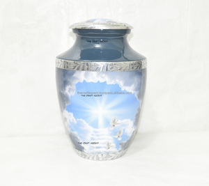 Urnas de cremación de aluminio grandes personalizadas de alta calidad para adultos para cenizas humanas, recuerdo conmemorativo de Metal, suministros funerarios, urnas - Product Image 1