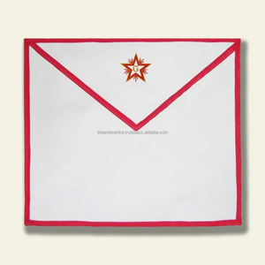 Achetez un tablier de chapitre Royal Arch UK, un équipement maçonnique de luxe, brodé de fils métalliques, personnalisé pour la loge, de haute qualité - Product Image 1