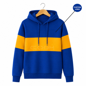 เสื้อฮู้ดดี้คอช อินเตอร์เนชั่นแนล โซโรริตี้ ซิสเตอร์ฮู้ดดี้ สีน้ำเงิน-เหลือง แบบคัลเลอร์บล็อก ผ้าฝ้ายลำลอง พร้อมโลโก้แบบกำหนดเองด้านหน้า - Product Image 5