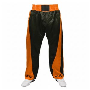Pantalon d'entraînement de kickboxing bleu et rouge à fines rayures, pantalon d'arts martiaux en tissu satiné, tenue professionnelle pour l'entraînement de combat pour hommes - Product Image 4