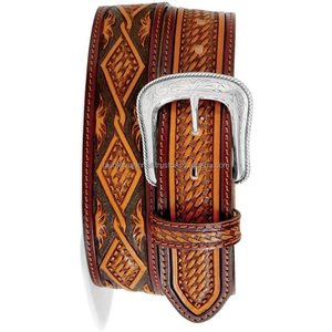 เข็มขัดหนังแท้สลักลายสำหรับทุกเพศ, เข็มขัดหนังเครื่องมือแบบตะวันตกสีน้ำตาลสีน้ำตาลสีน้ำตาลสีน้ำตาลสีน้ำตาลหนึ่งชิ้น - Product Image 6
