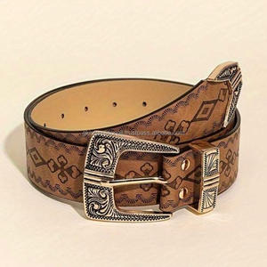 Fabricant de gros Ceinture d'outillage en cuir véritable western pour unisexe avec boucle de maintien et extrémité de boucle en laiton design - Product Image 4