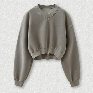 Nouveautés 2026 – Pull/Sweat-shirt oversize en coton 100 % écologique pour femme, col ras du cou, broderie longue, collection automne-hiver - Product Image 2